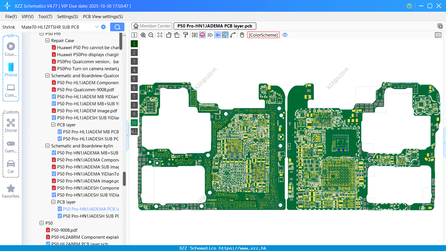 Huawei P50 Pro-HN1JADEMA PCB Layer